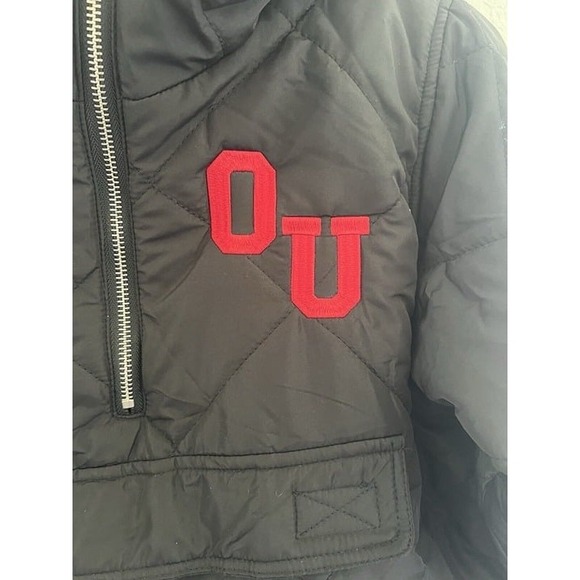OU Quilted Black jacket S/M Oklahoma University - Picture 2 of 5